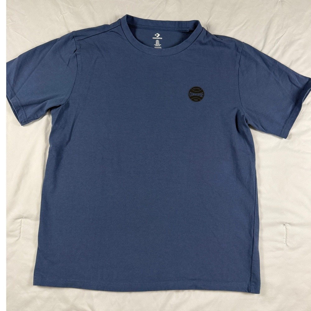 Converse All Star 1908 Mens Blue Graphic T-Shirt L‎ Slate Blue Heritage Tee